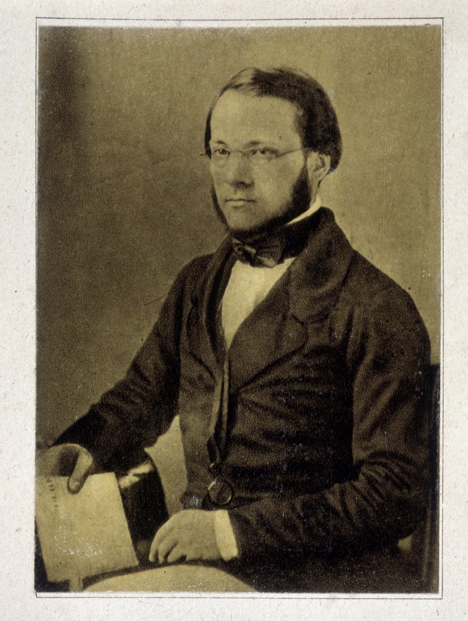 Porträtt av Louis Pasteur 1852. av French Photographer