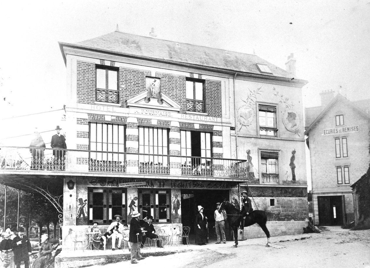 Hotel Fournaise i Chatou, ca 1880 av French Photographer