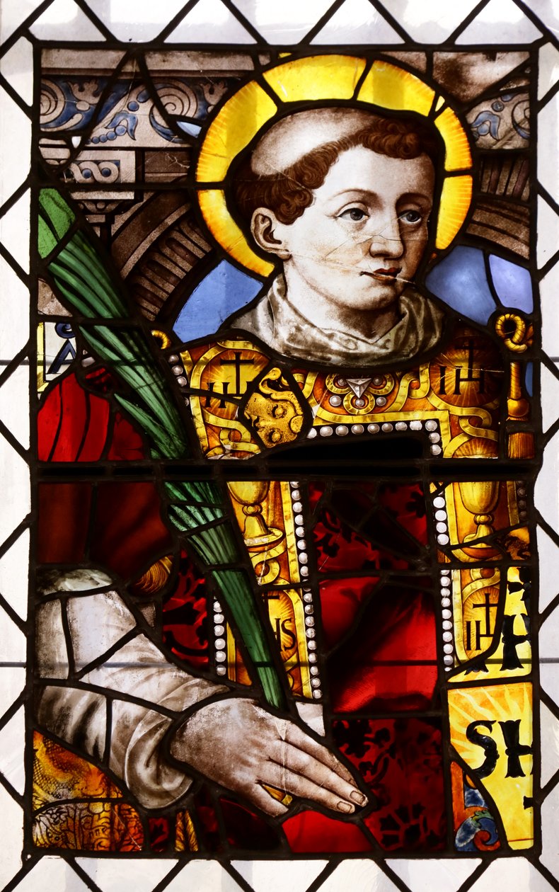 En diakonmartyr (målat glas) av French School