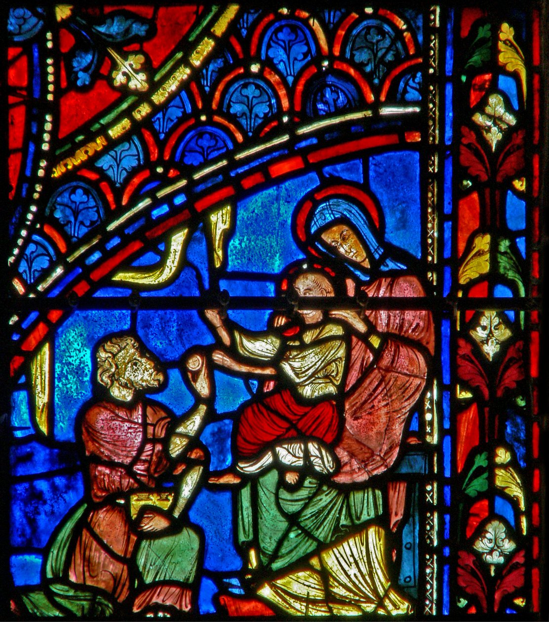 Tillbedjan av Magi (w28b) av French School