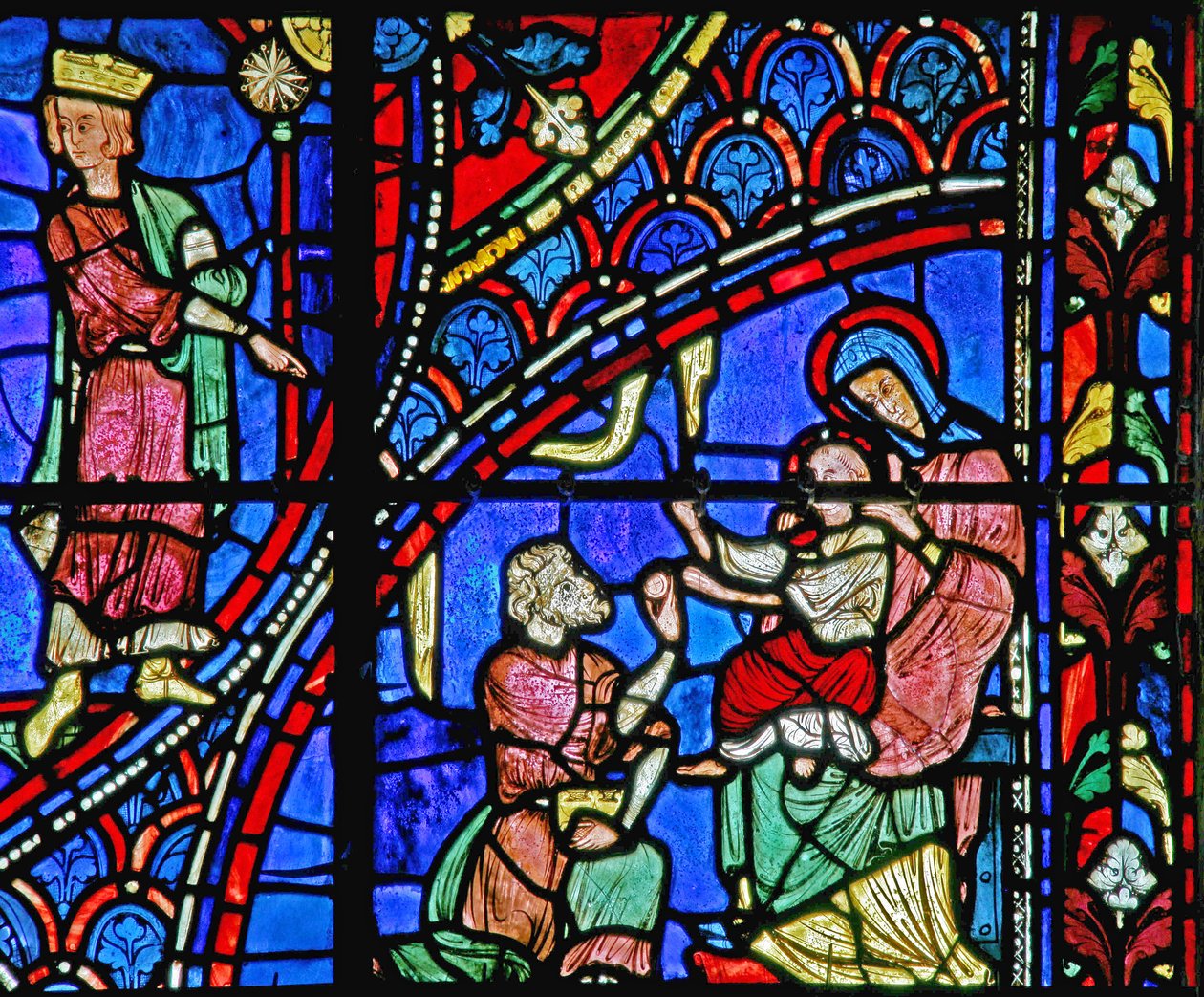Tillbedjan av Magi (w28b) av French School