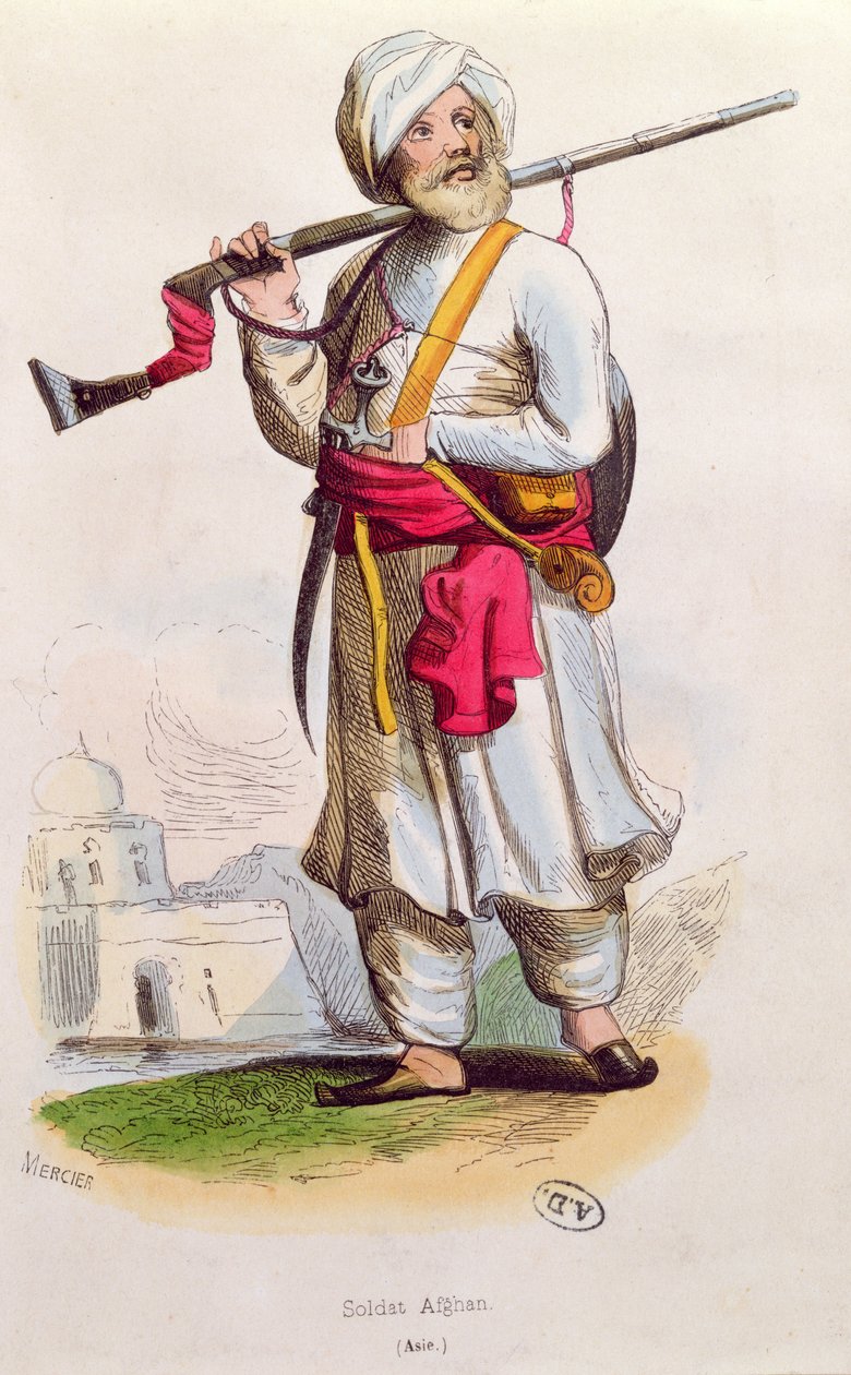 afghansk soldat, ca 1840-50 av French School