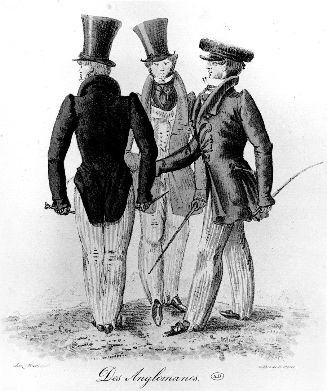 Anglomaner, ca. 1830 av French School