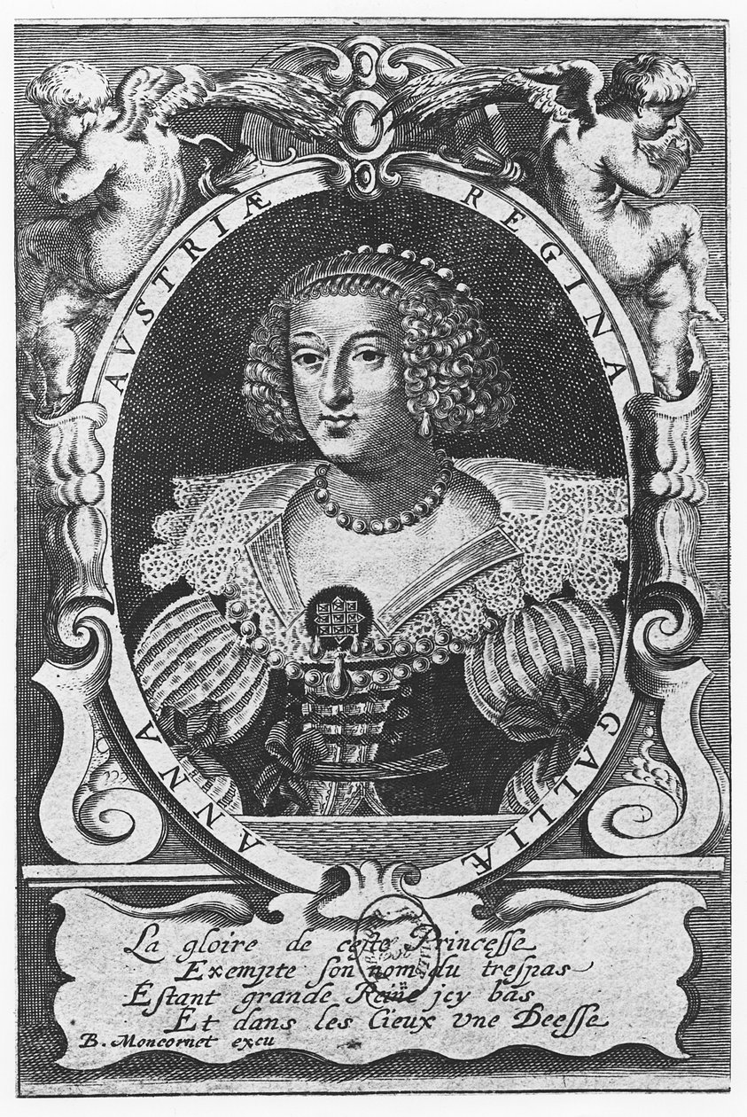 Anna av Österrike (gravyr) av French School