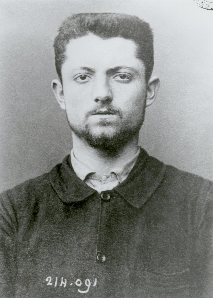 Antropometriskt porträtt av Emile Henry (1872-94), av French School