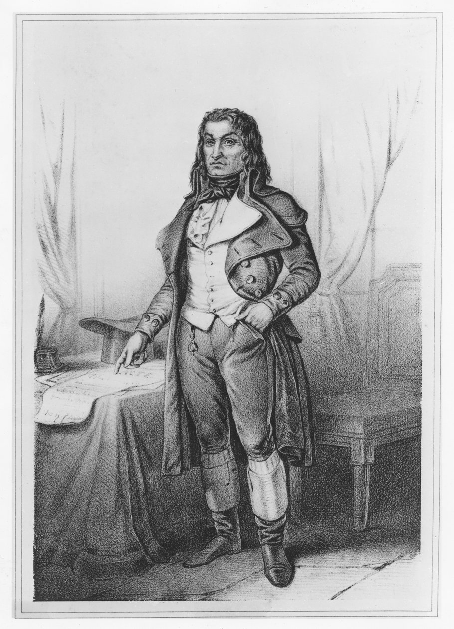 Antoine Quentin Fouquier de Tinville (litho) av French School