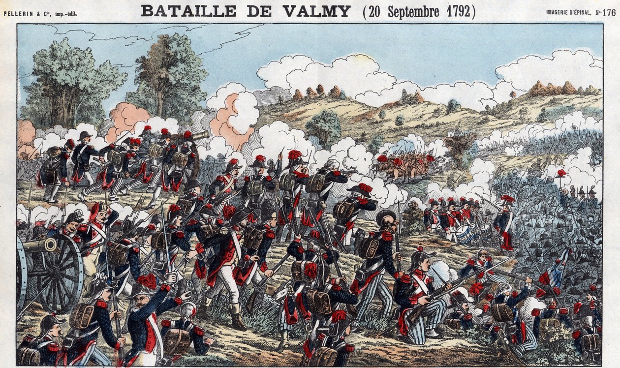 Slaget vid Valmy den 20 september av French School