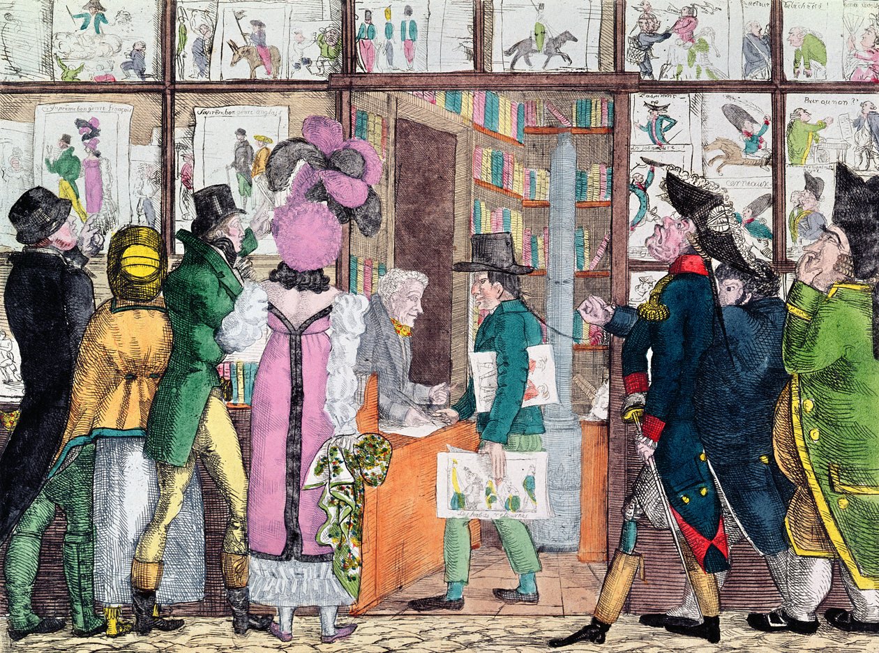 Bok- och tryckförsäljare, tidigt 1800-tal av French School