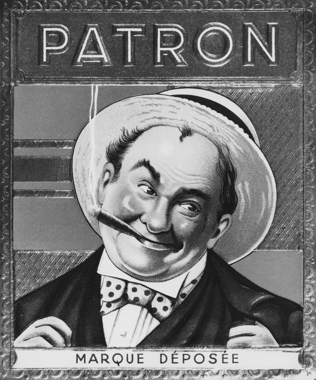 Boss cigarrlåda etikett, tidigt 1900-tal av French School