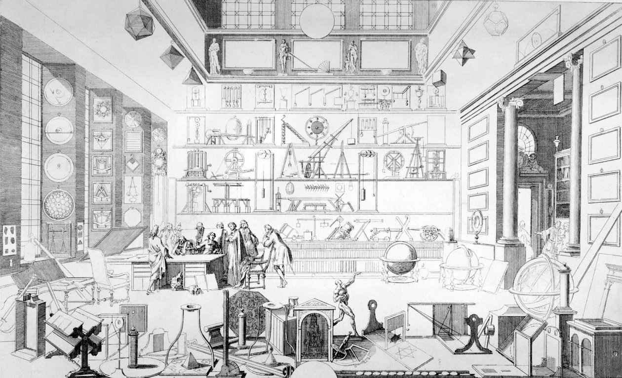 Geometriskt skåp av Mr le Clerc, 1710-1712 av French School