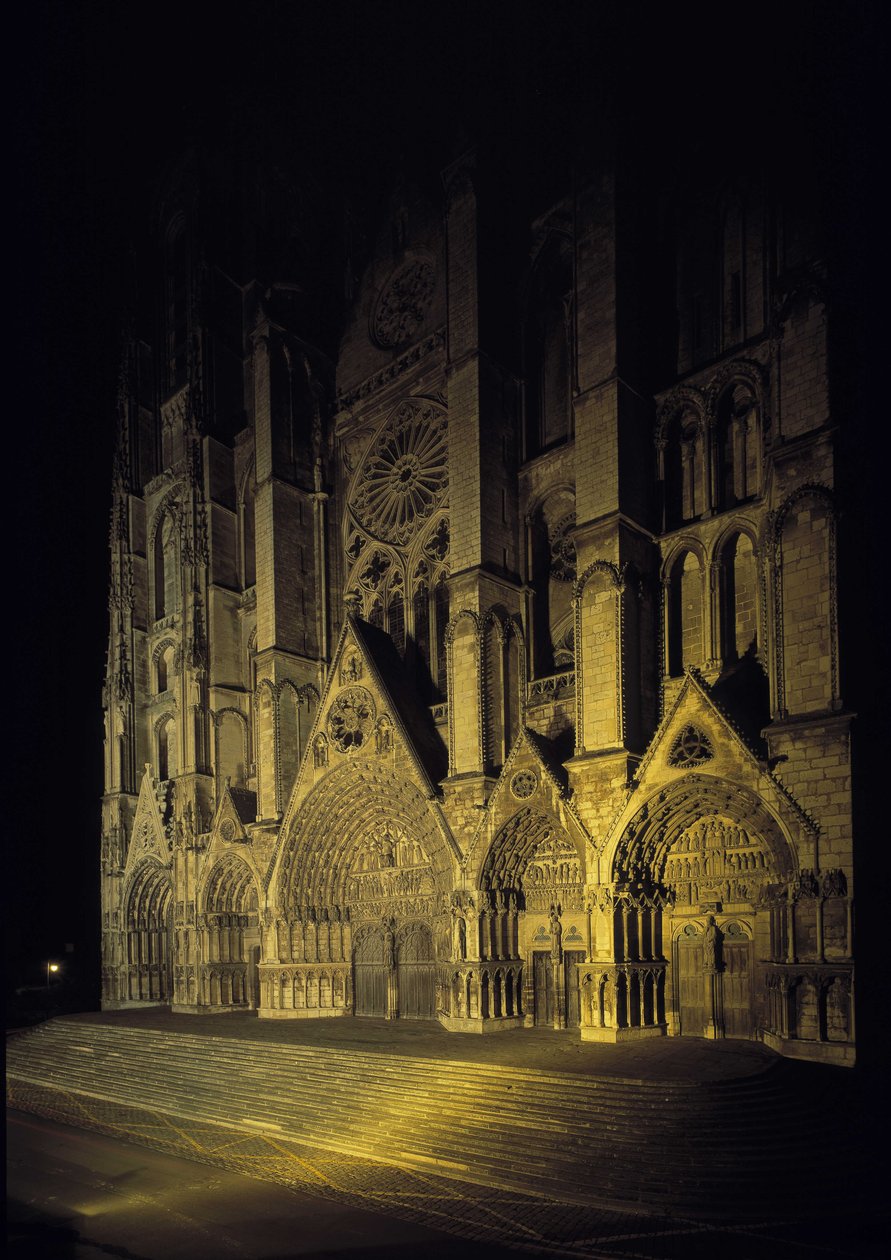Bourges katedral av French School