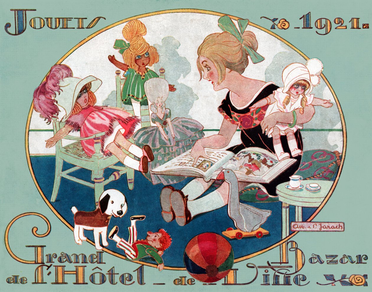 Julleksaker. 1921 (gravyr) av French School
