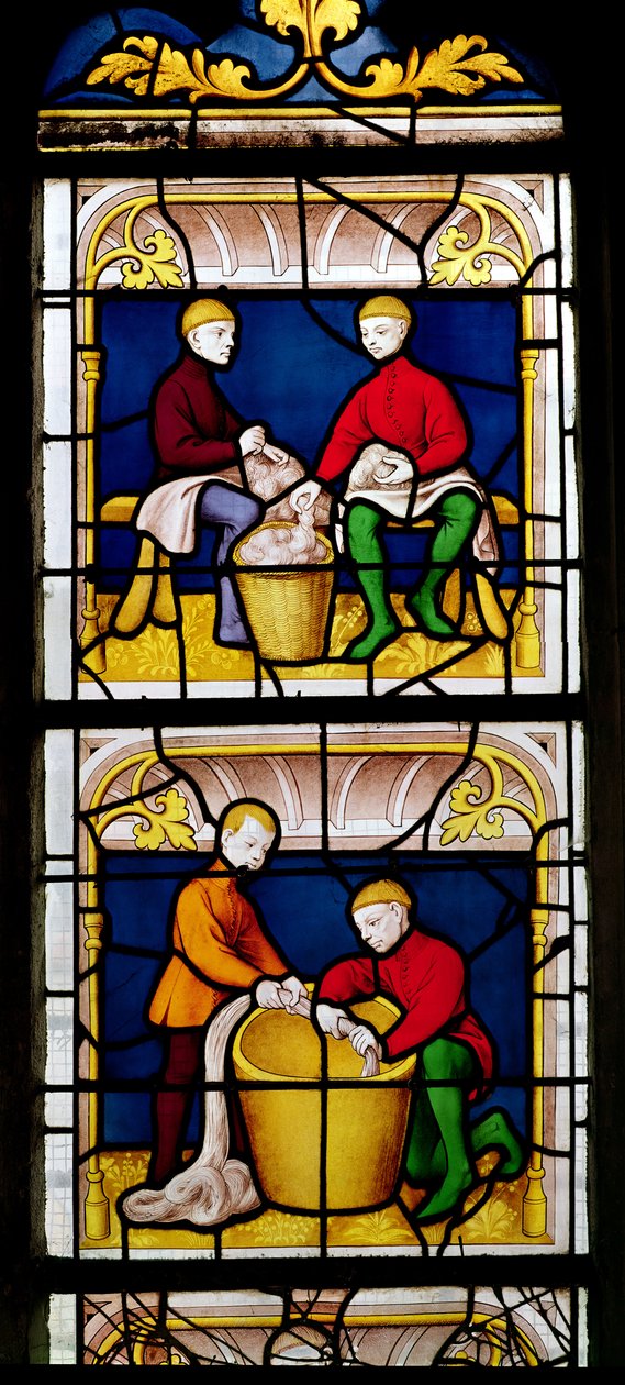 Cloth Merchants Window (detalj) av French School