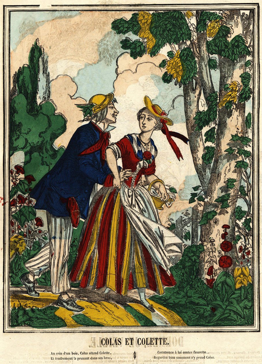 Colas och Colette. Bild på Epinal av French School
