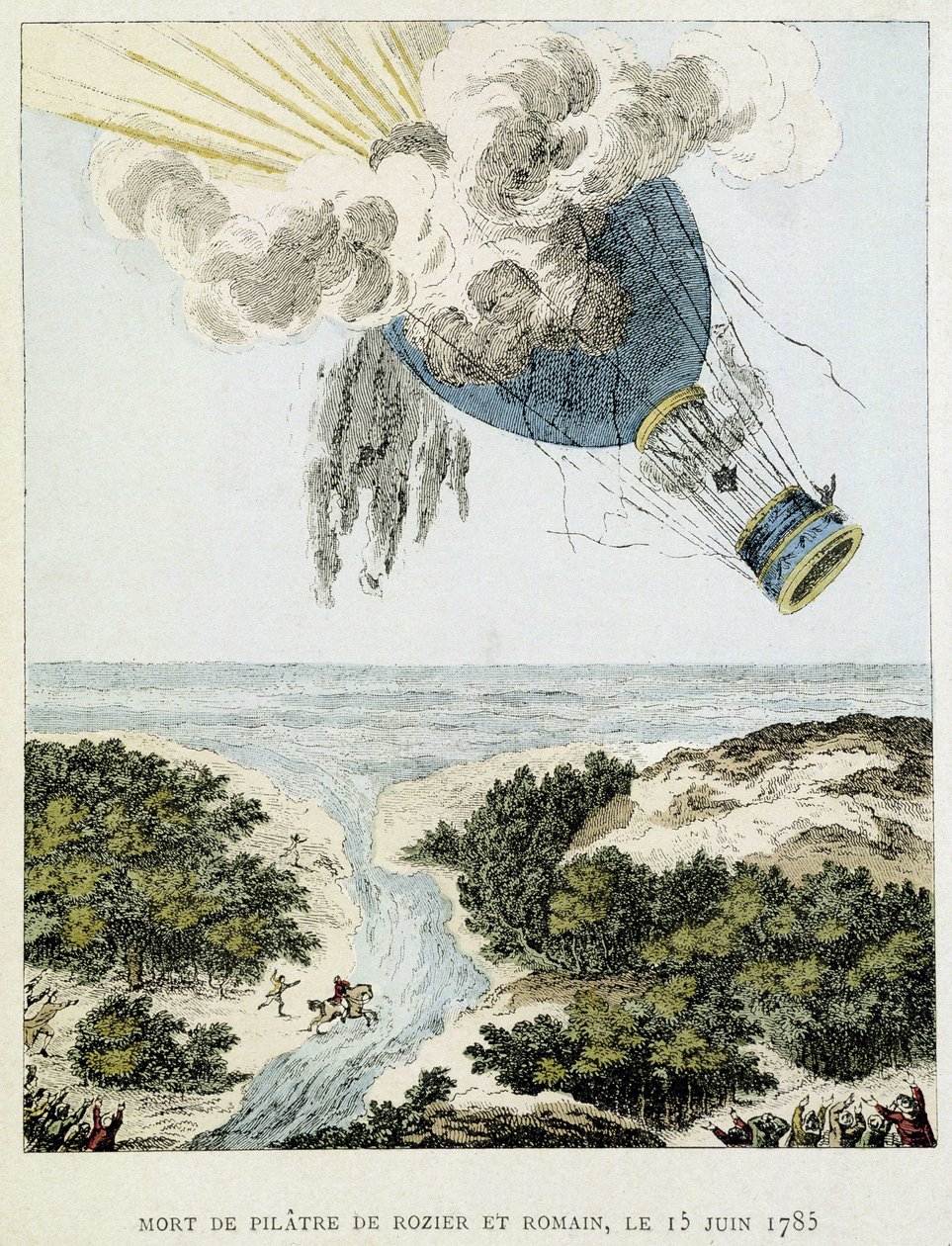 Pilâtre de Rozier et Romains död av French School