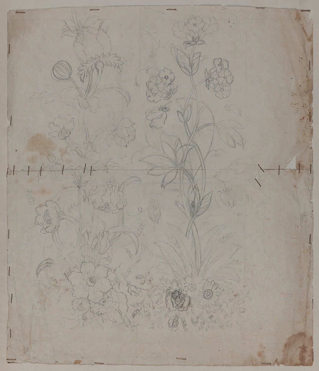 Designritning, sent 1700-tal av French School