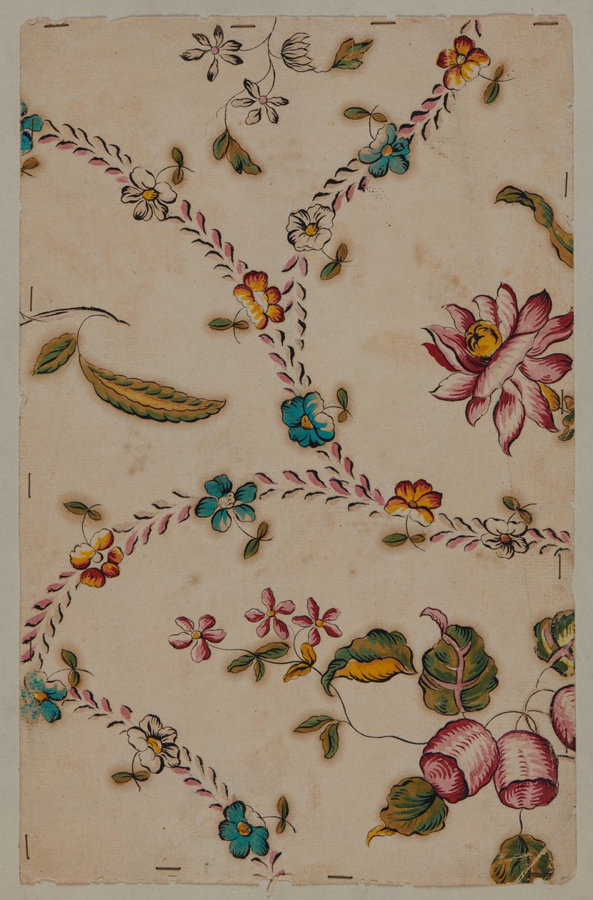 Designritning, sent 1700-tal av French School