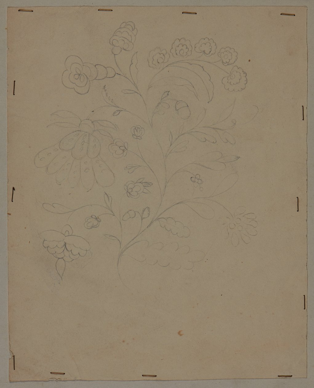 Designritning, sent 1700-tal av French School
