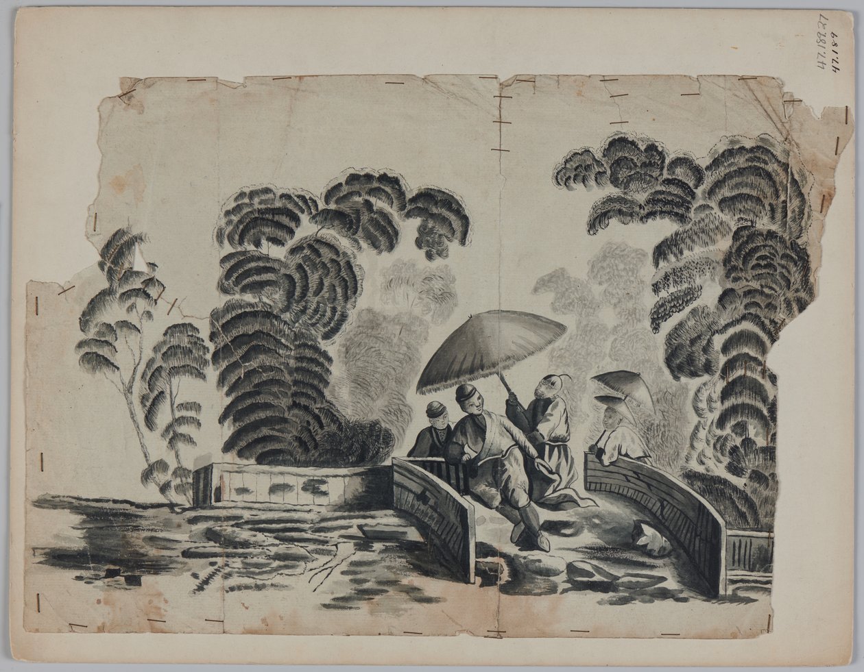 Designritning, sent 1700-tal av French School
