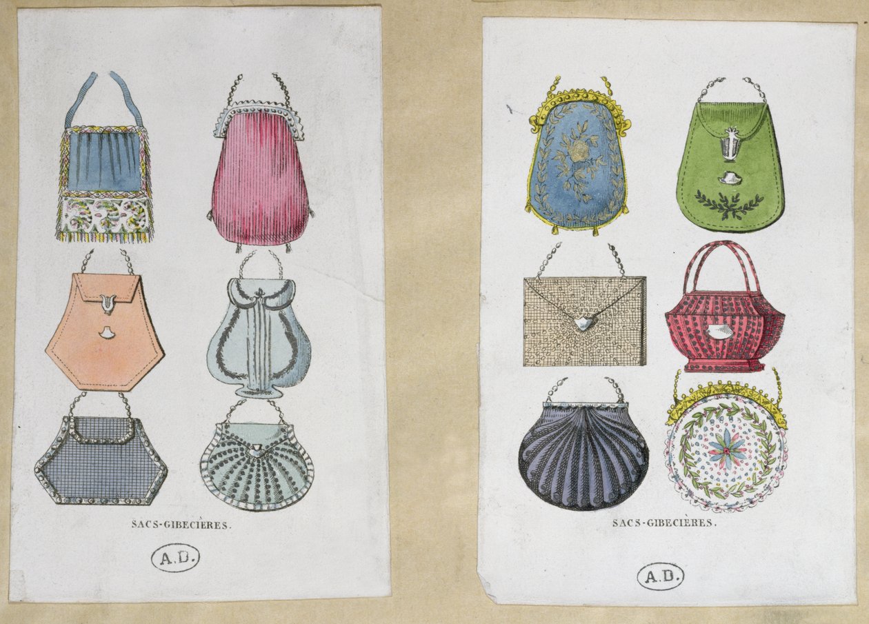 Motiv för axelväskor, 1822 av French School