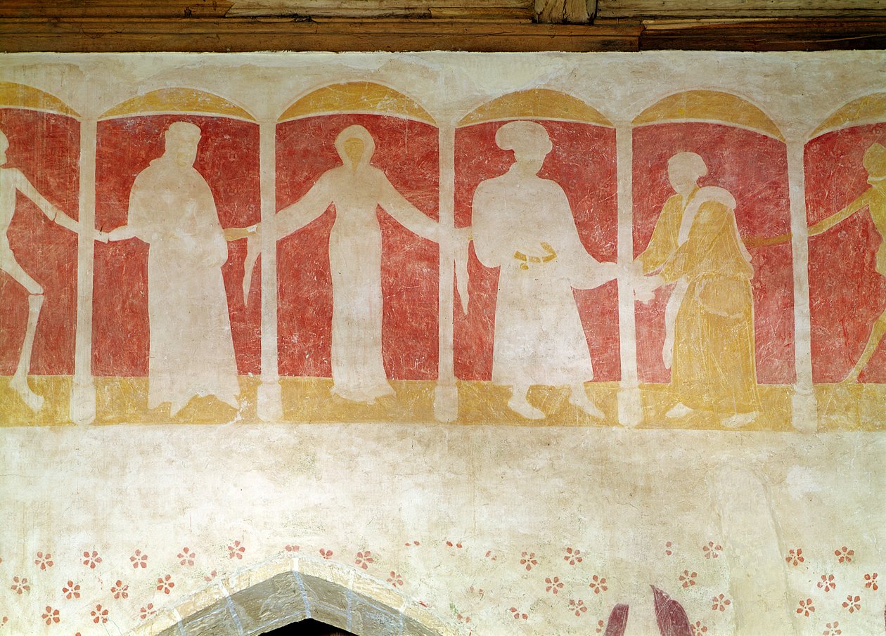 Detalj av Dödsdansen, c.1460 av French School
