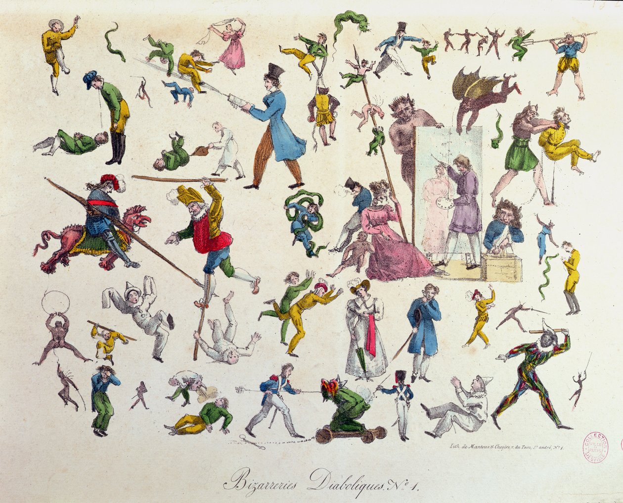 Devilish Oddities, 1823 av French School