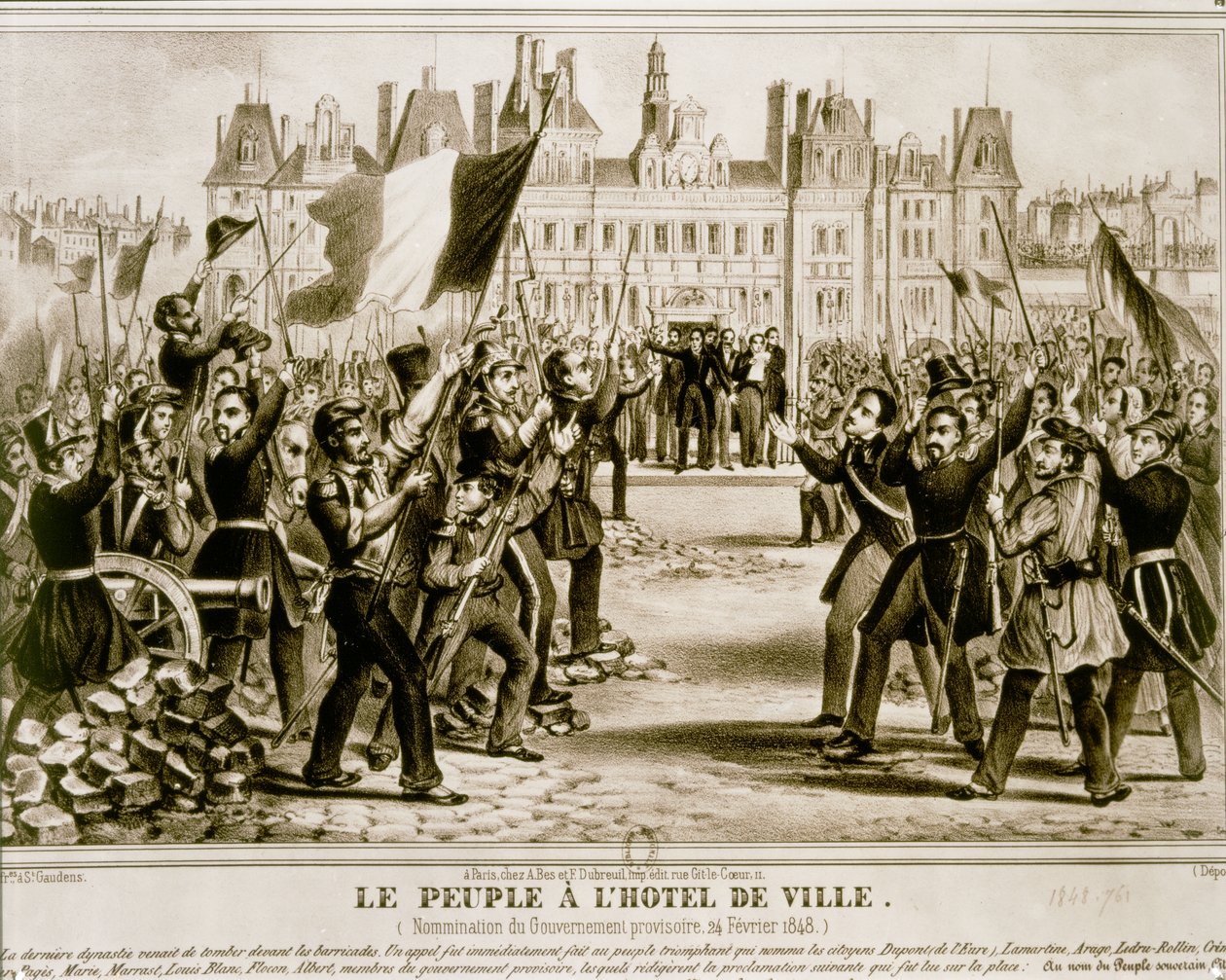 Februarirevolutionen 1848 (litografi) av French School