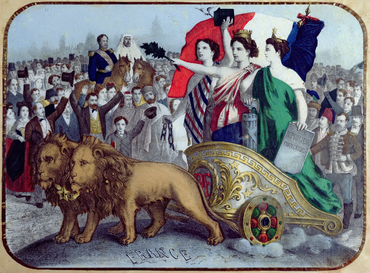 Frankrike utropar frihet, 1848 av French School
