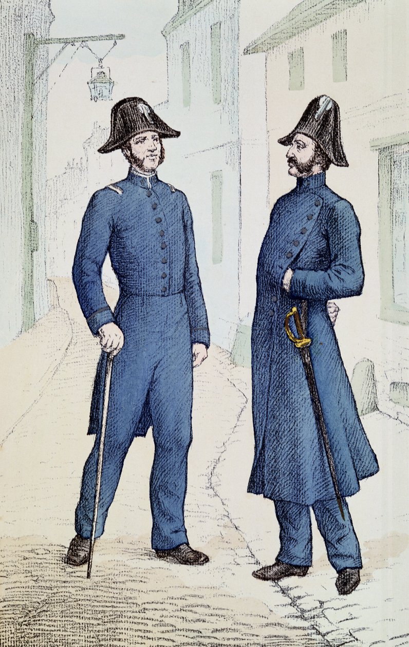 Franska poliser ca 1829-30 av French School