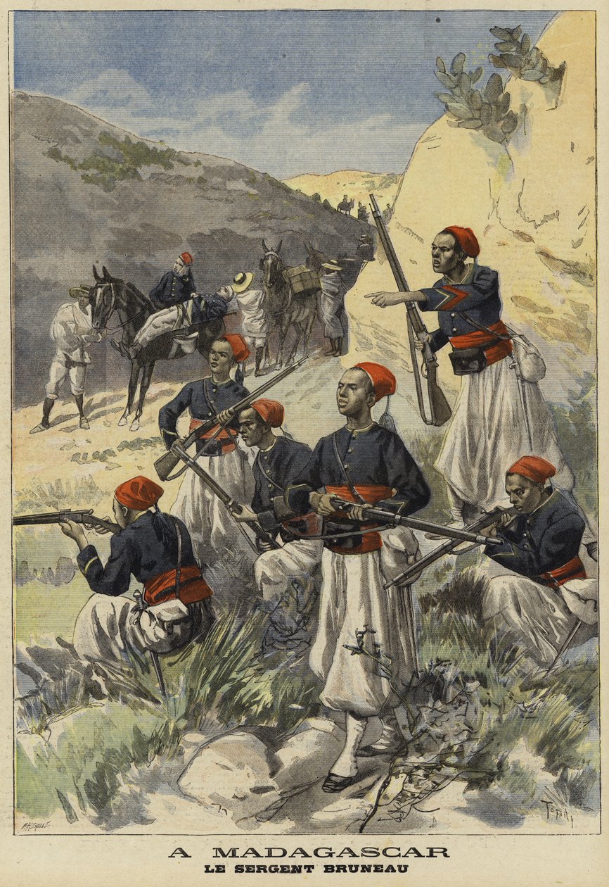 Franska kolonialtrupper på Madagaskar, 1897 av French School