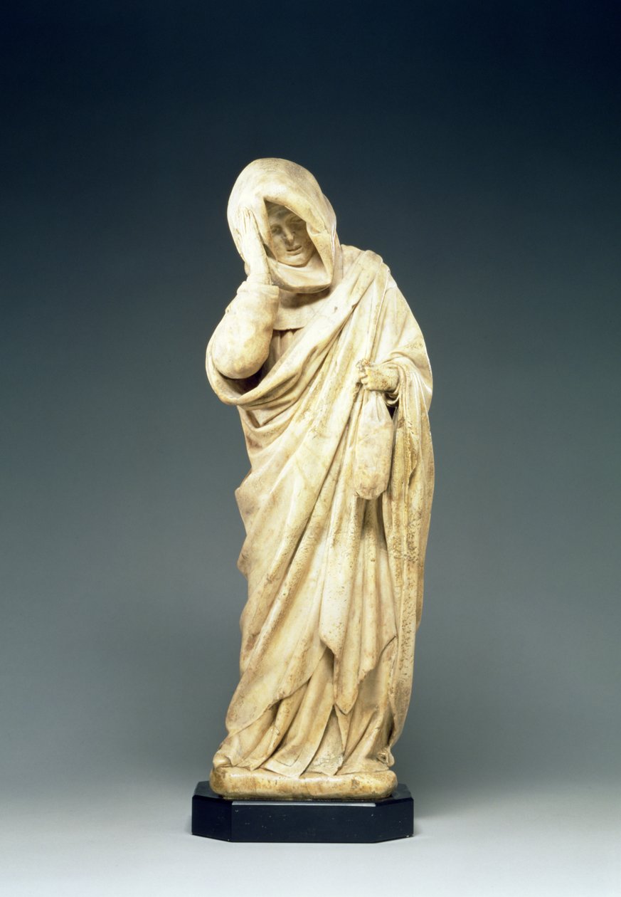 Begravningsstaty av en sörjande, ca 1450 (alabaster) av French School