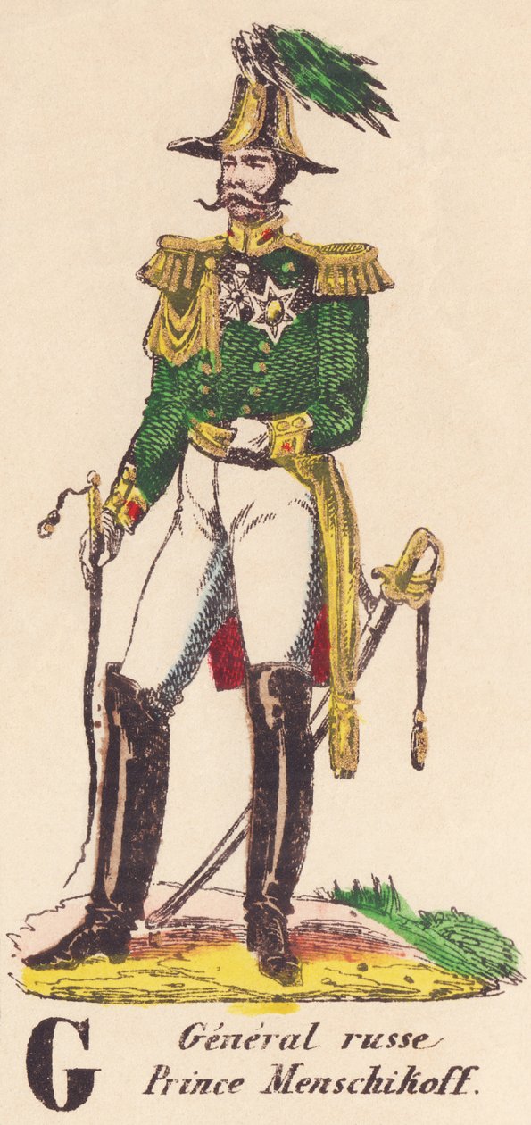 G: Rysk general, prins Menschikoff (1787-1869) av French School