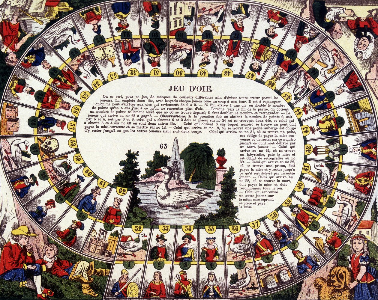 Gåsens spel. 1800-talet. av French School