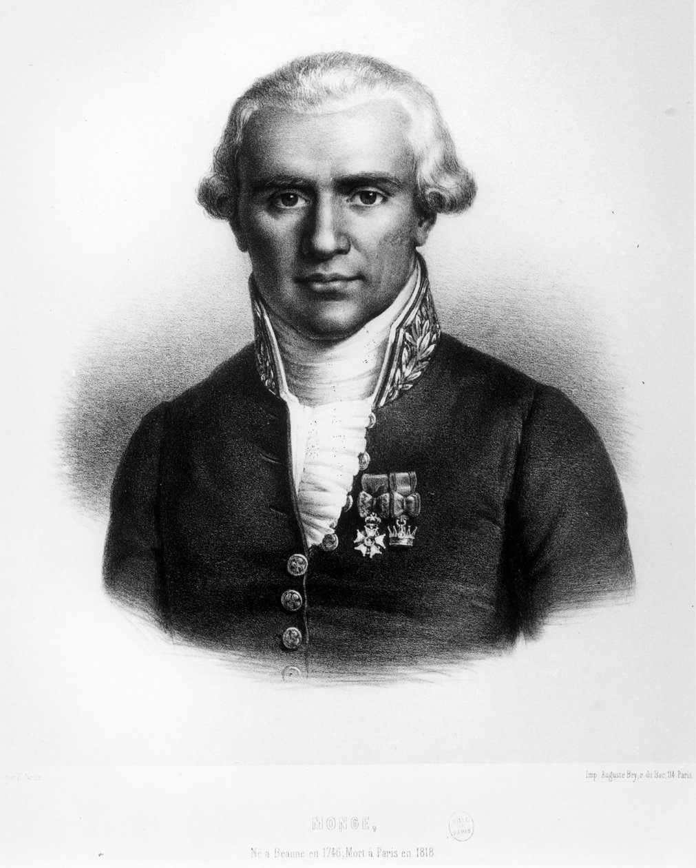 Gaspard Monge (1746-1818) greve av Peluse av French School