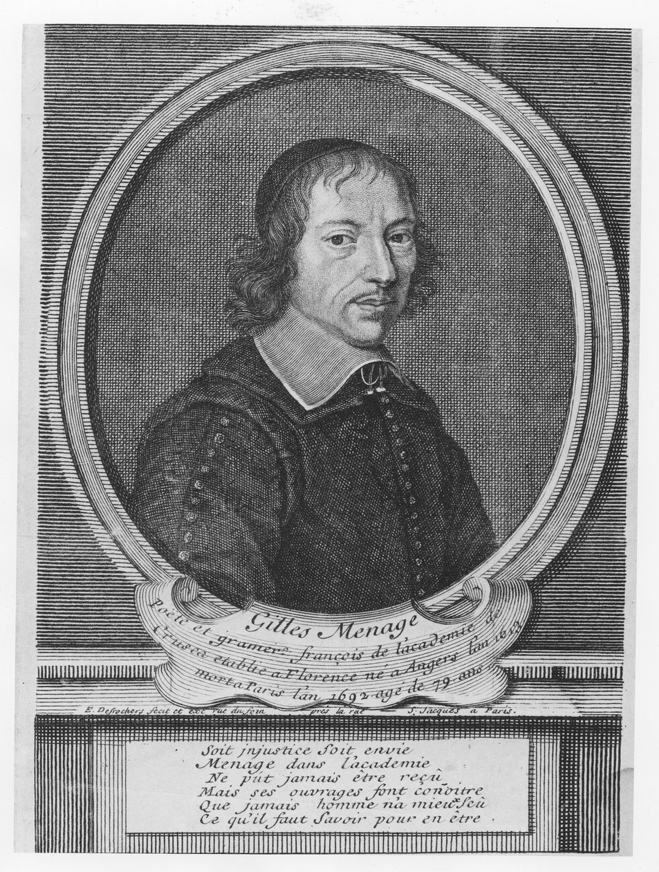 Gilles Menage (gravyr) av French School