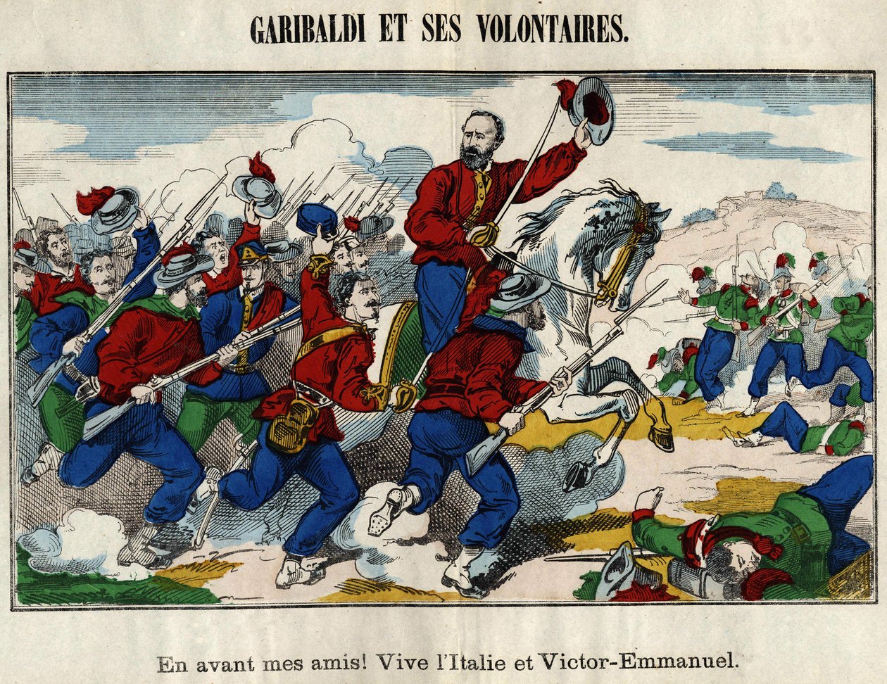 Giuseppe Garibaldi och volontärer av French School