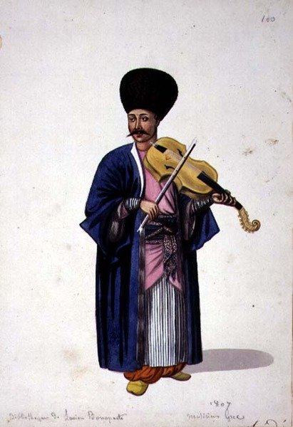 grekisk musiker av French School