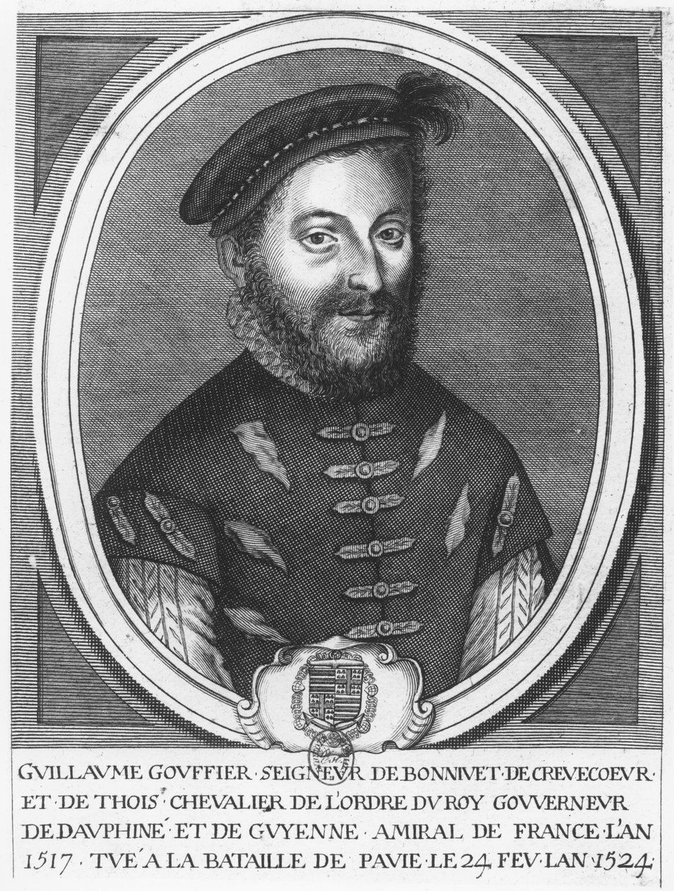 Guillaume Gouffier, Lord of Bonnivet (gravyr) av French School