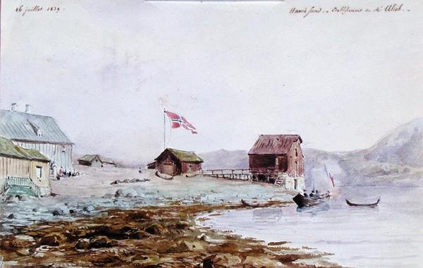 Havoysund (Havoesund) hamn i Norge av French School