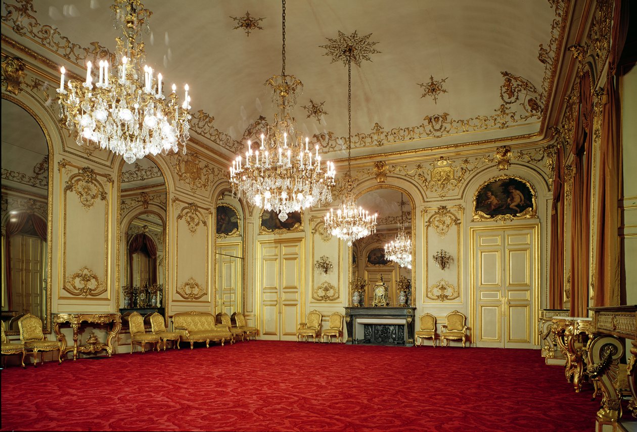 Interiör av Grand Salon av French School