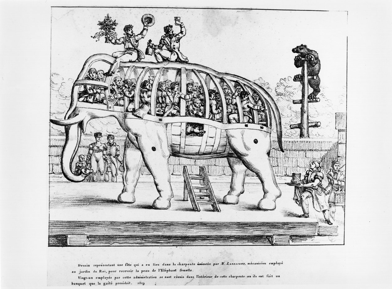 Jardin des Plantes i Paris, 1819 av French School