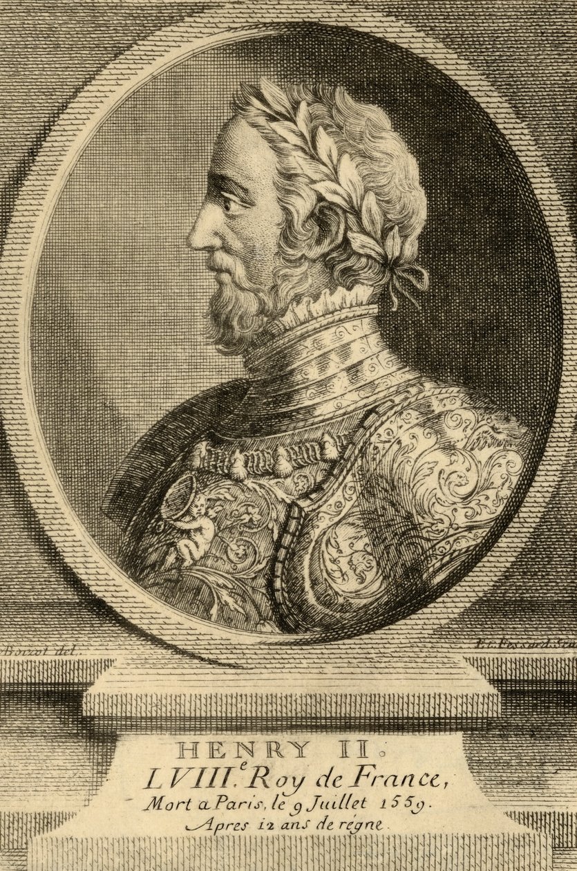 Kung Henrik II (1519-59) av Frankrike av French School