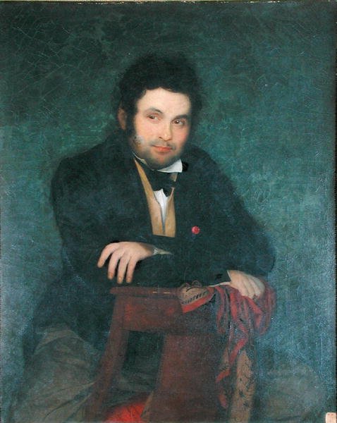 L. J. Begin (1793-1859) (olja på duk) av French School