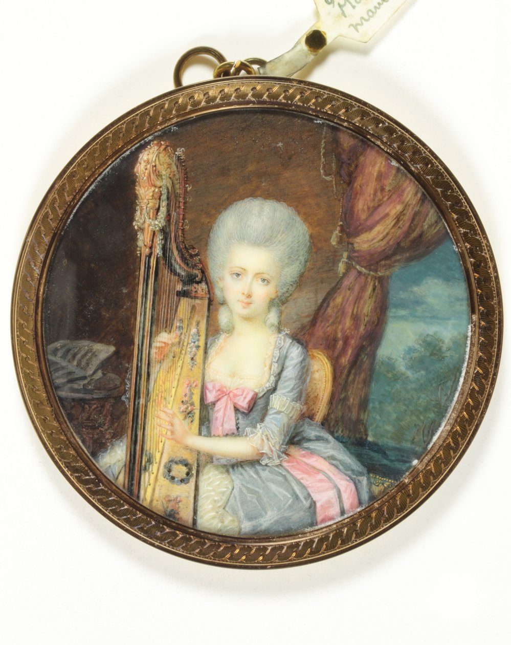 The Marquise de Montesson (emalj) av French School