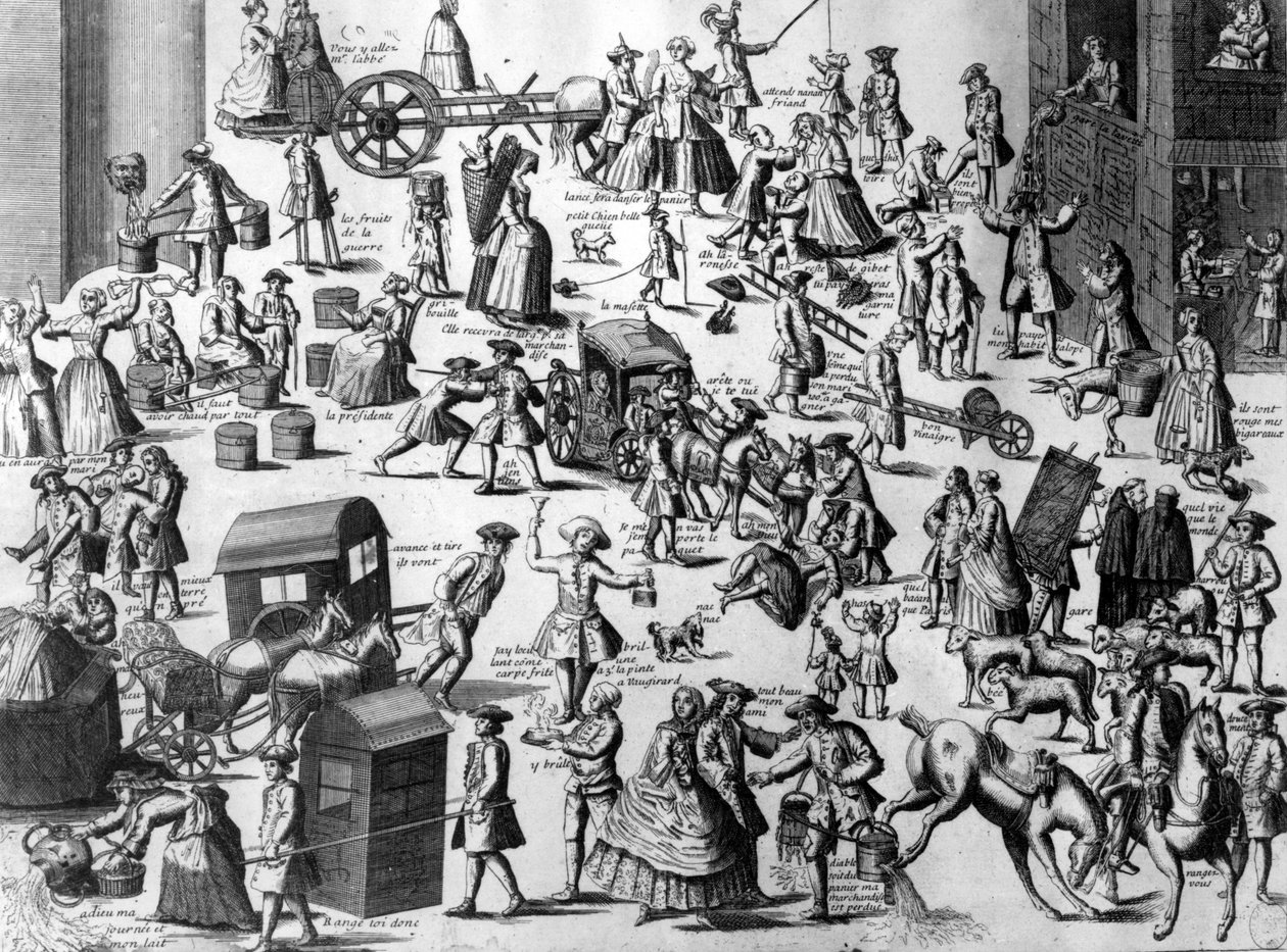 The Embarrassments of Paris, c.1720 av French School