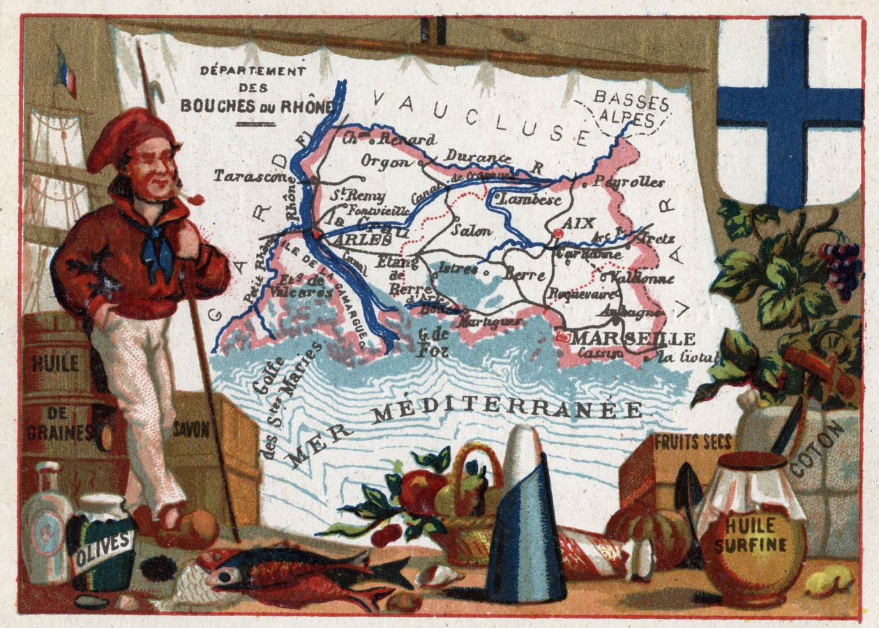 Rhônes mynningar (Bouches-du-Rhone av French School
