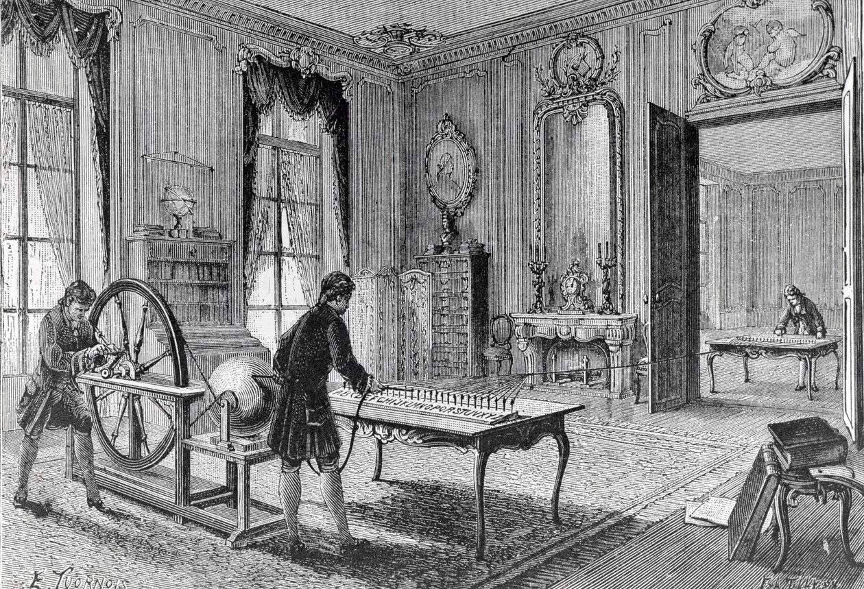 Lesages Telegraph av French School