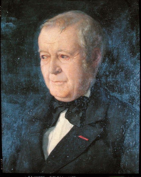 Louis Auguste Mercier (1811-82) (olja på duk) av French School