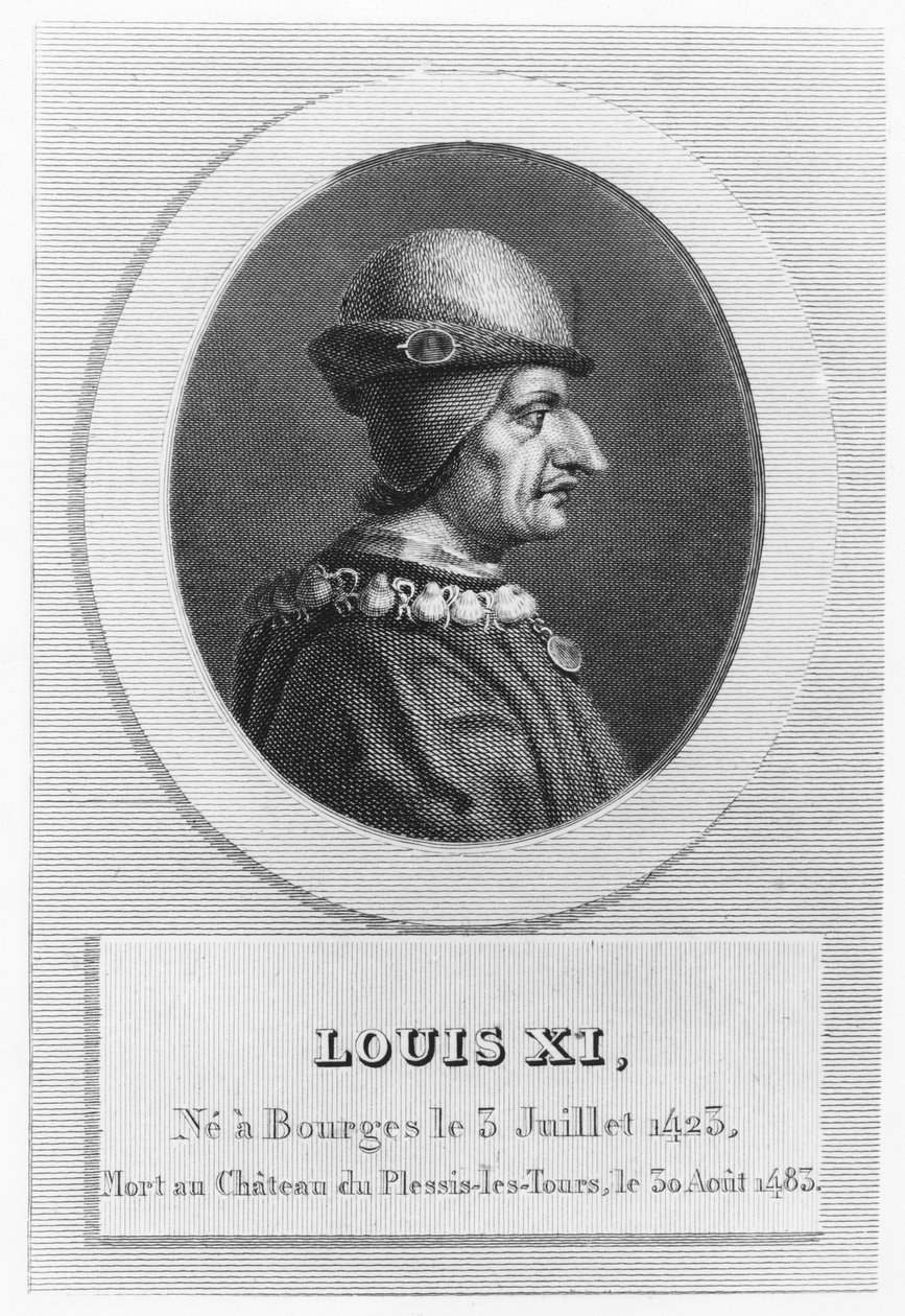 Ludvig XI, Frankrikes kung (gravyr) av French School