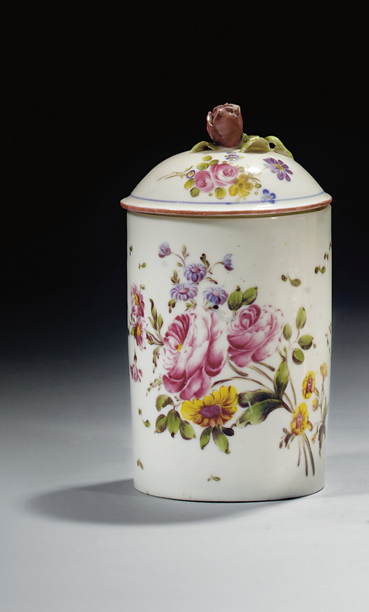 Mennecy salvburk och lock, c.1750-70 av French School